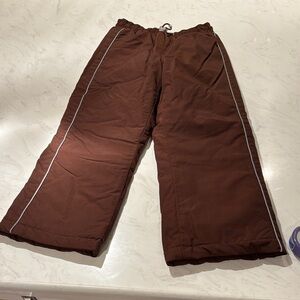 Hanna Anderson Brown Kids Ski Pant Bottoms